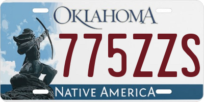 OK license plate 775ZZS