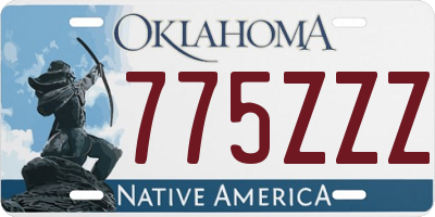 OK license plate 775ZZZ