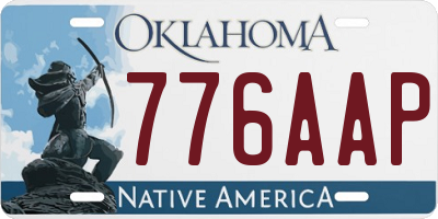 OK license plate 776AAP