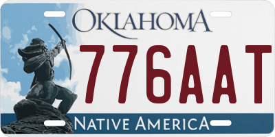 OK license plate 776AAT