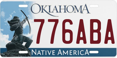 OK license plate 776ABA