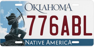 OK license plate 776ABL