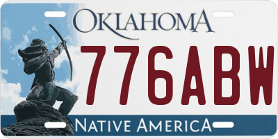 OK license plate 776ABW