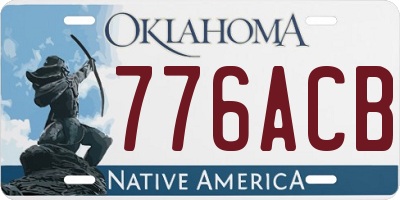 OK license plate 776ACB