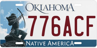 OK license plate 776ACF