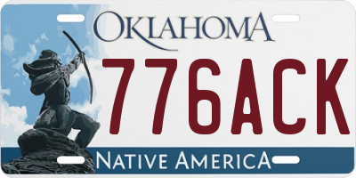 OK license plate 776ACK