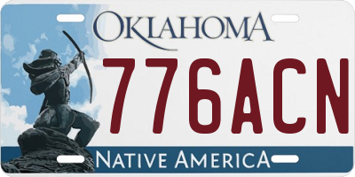 OK license plate 776ACN