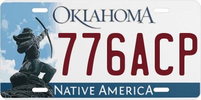 OK license plate 776ACP