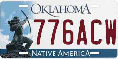 OK license plate 776ACW