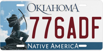 OK license plate 776ADF