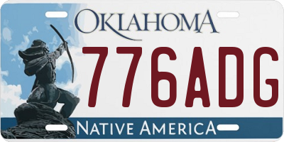 OK license plate 776ADG