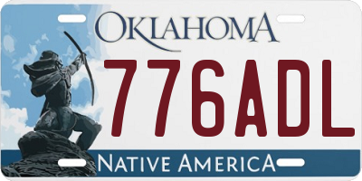 OK license plate 776ADL