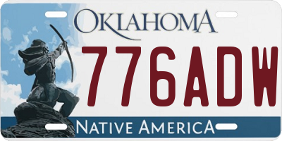 OK license plate 776ADW