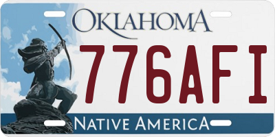 OK license plate 776AFI