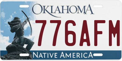 OK license plate 776AFM