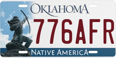 OK license plate 776AFR