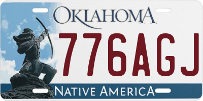 OK license plate 776AGJ