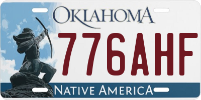 OK license plate 776AHF