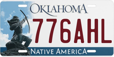 OK license plate 776AHL