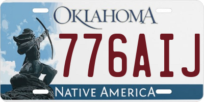 OK license plate 776AIJ