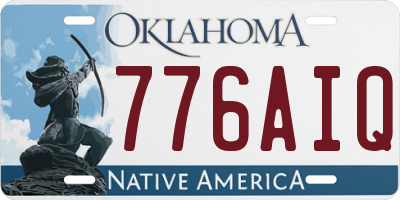 OK license plate 776AIQ