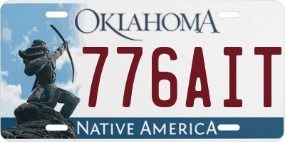 OK license plate 776AIT
