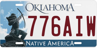 OK license plate 776AIW