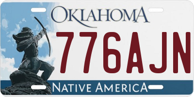 OK license plate 776AJN