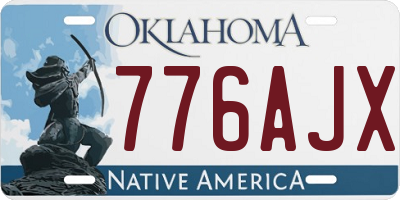 OK license plate 776AJX
