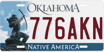 OK license plate 776AKN
