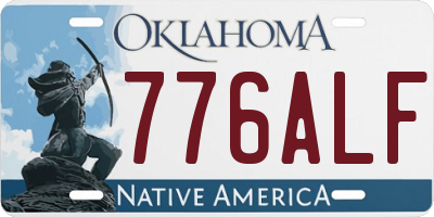 OK license plate 776ALF