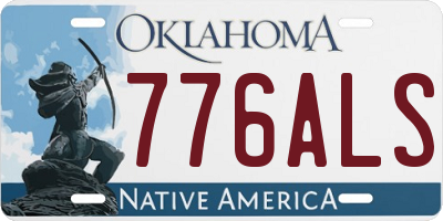 OK license plate 776ALS