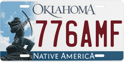 OK license plate 776AMF