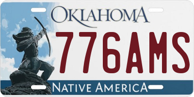 OK license plate 776AMS