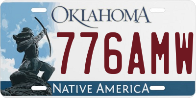OK license plate 776AMW
