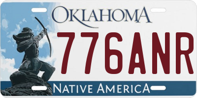 OK license plate 776ANR