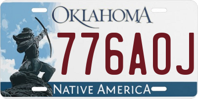OK license plate 776AOJ
