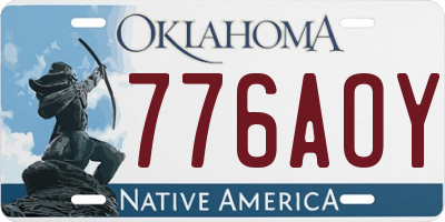 OK license plate 776AOY