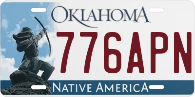 OK license plate 776APN