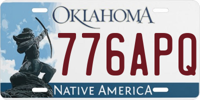OK license plate 776APQ