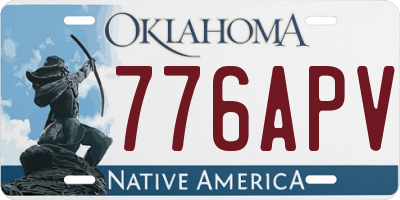 OK license plate 776APV