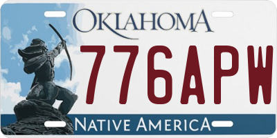 OK license plate 776APW