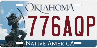 OK license plate 776AQP