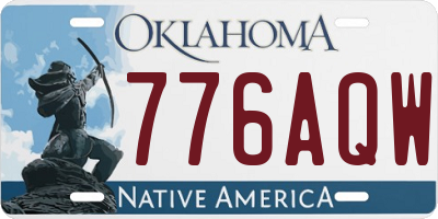 OK license plate 776AQW