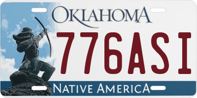 OK license plate 776ASI