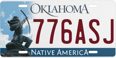 OK license plate 776ASJ