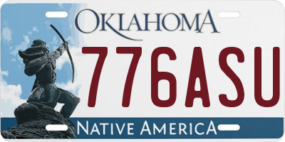 OK license plate 776ASU