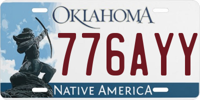OK license plate 776AYY