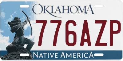OK license plate 776AZP
