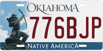 OK license plate 776BJP